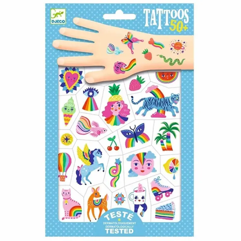 Djeco Tattoos Regnbuer