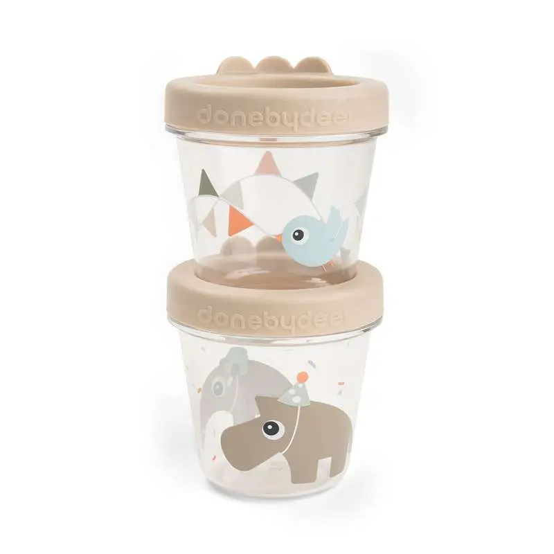 Done by Deer Bøtter til Babymad - 2 stk. - Celebration - Sand