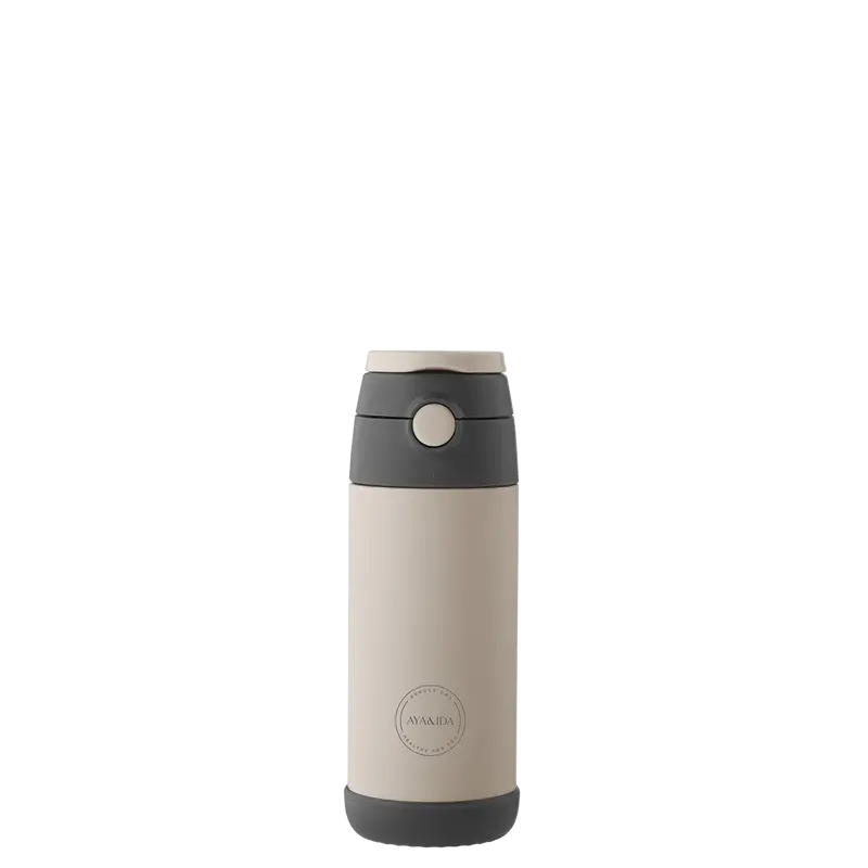 Drikkedunk, kids straw bottle, cream beige