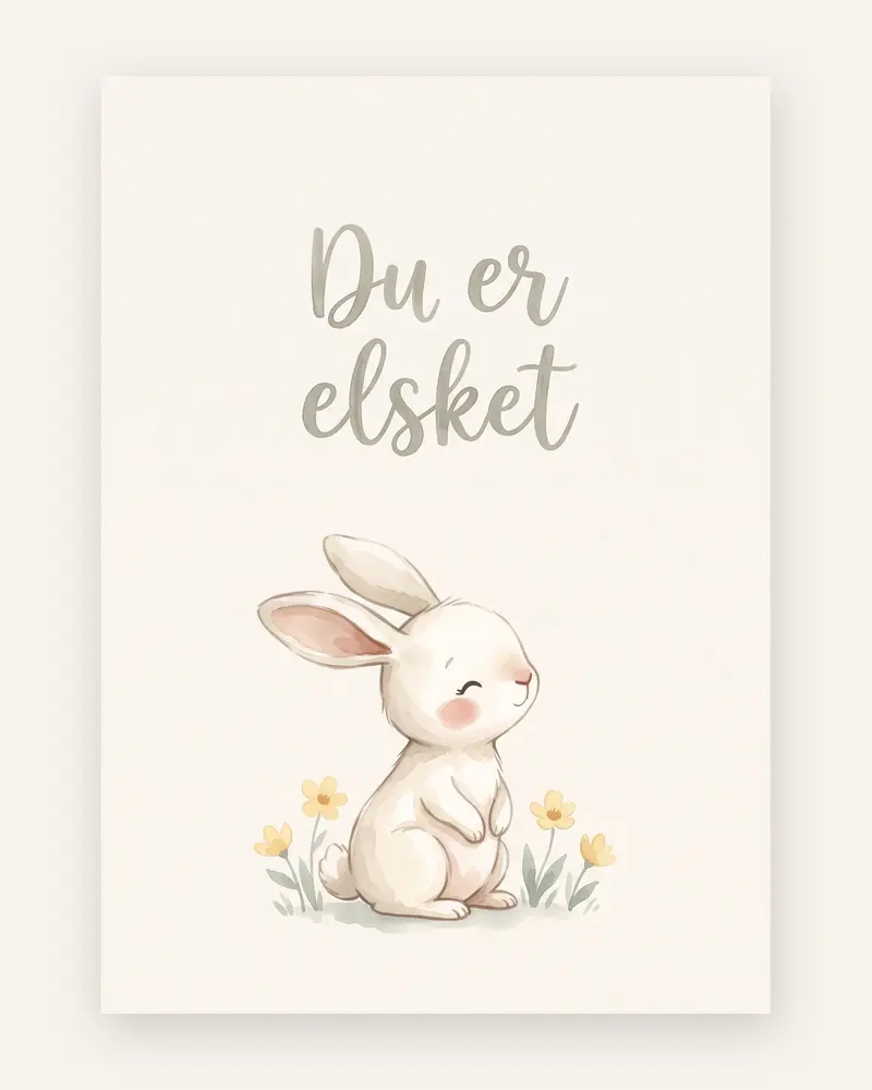 Du er elsket plakat