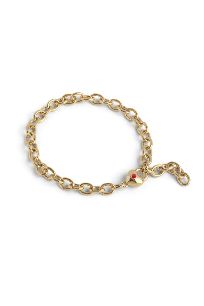 Enamel Copenhagen - Bracelet, Heart Keeper B166gb - Red