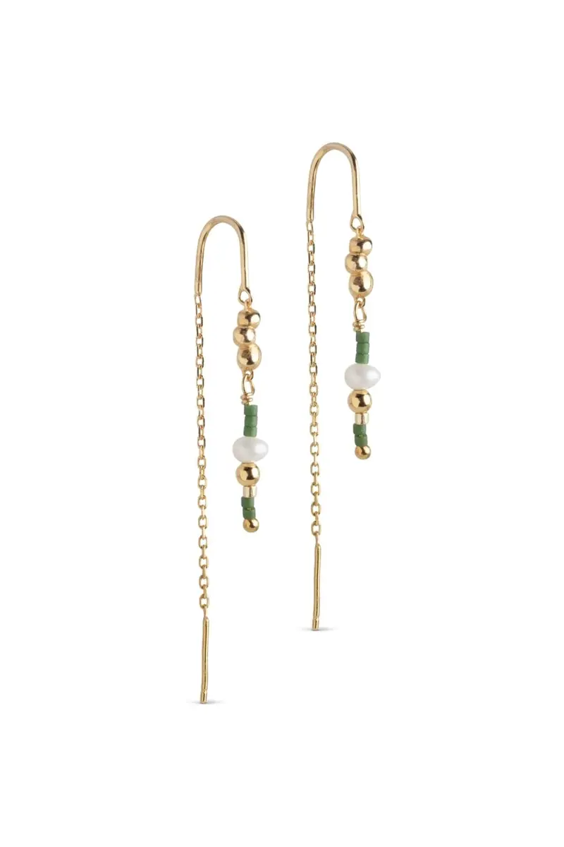Enamel Copenhagen - Earrings, Nara Miyuki E477G - Khaki