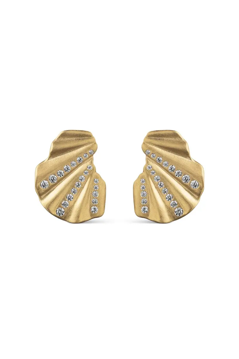 Enamel Copenhagen - Earrings, Wave Cz E499gb - Clear Cz