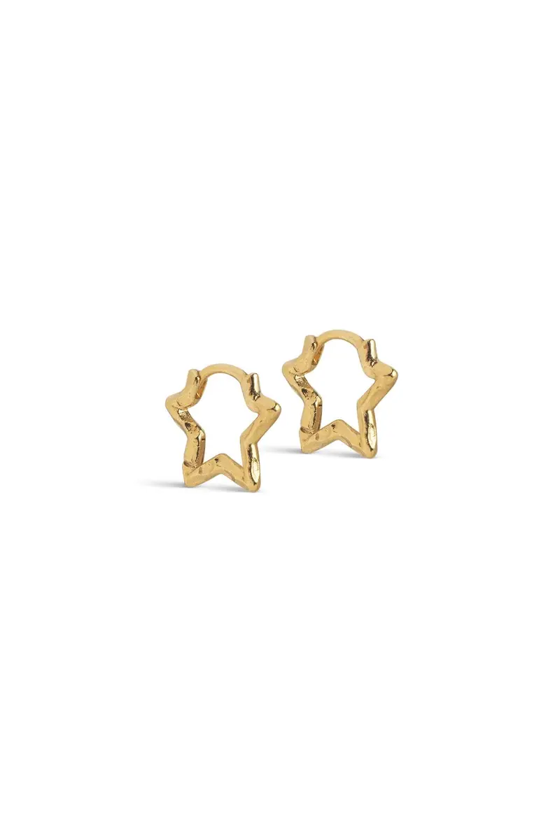 Enamel Copenhagen - Hoops, Organic Star Small E489gb - Gold Plated