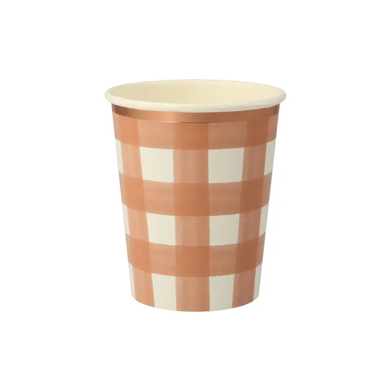 Engangskopper, Burnt orange gingham