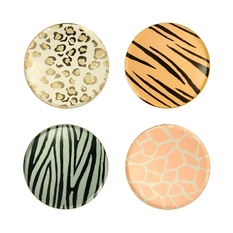 Engangstallerkener, Animal print