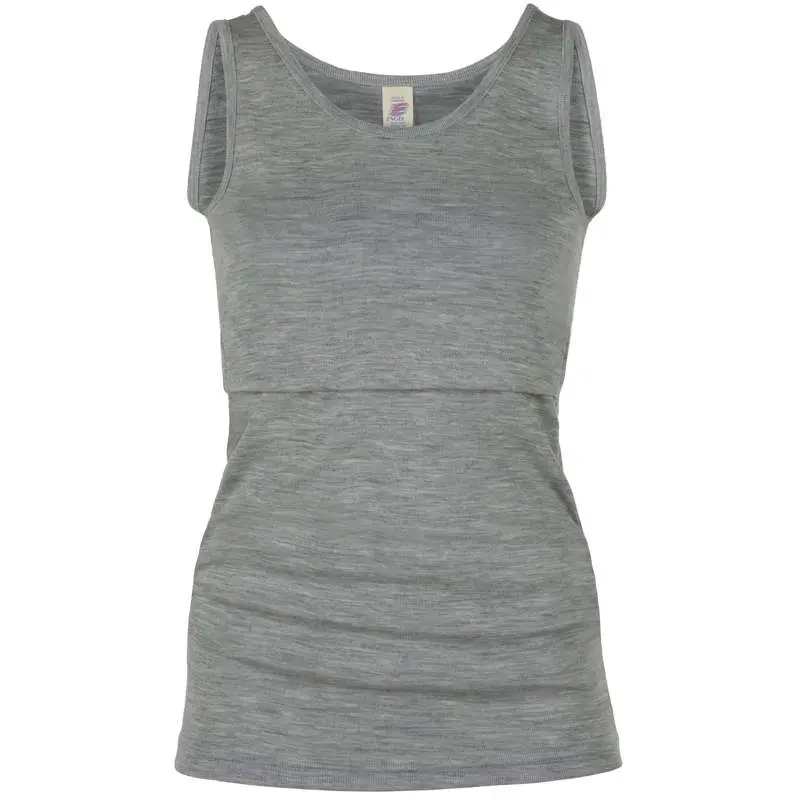 Engel Natur Ammetop - Uld/Silke - Light Grey Melange