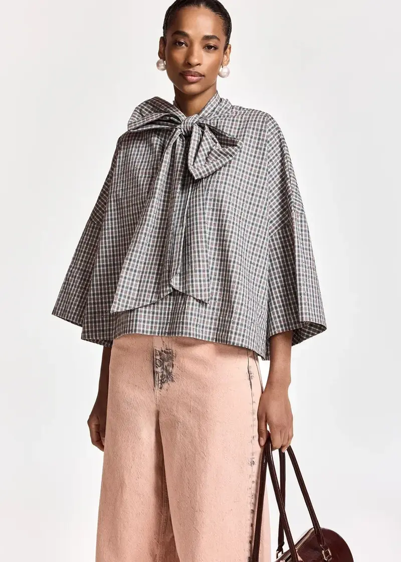 Essentiel Antwerp - Kefir Pussy Bow Tie Top - K1fs Combo1 Firestarter