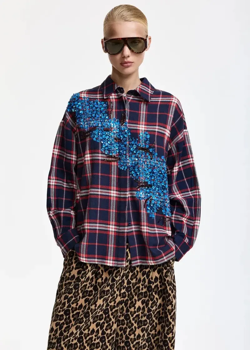 Essentiel Antwerp - Kirke Embellished Shirt - K1fs Combo1 Firestarter