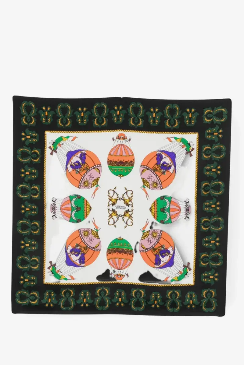 Essentiel Antwerp - Kontact Printed Scarf - K1bl Combo1 Black