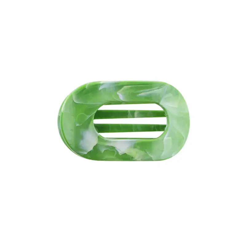 Eva Hårklemme - Mellem - Marmor Matcha/Hvid
