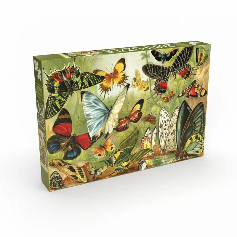 Exotic Butterflies 260 XL brikker vintage puslespil fra Penny Puzzle
