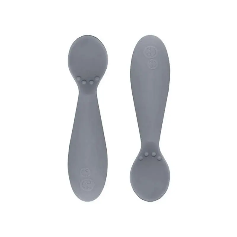 EZPZ Tiny Spoon 2 stk. Silikoneskeer - Mørk Grå