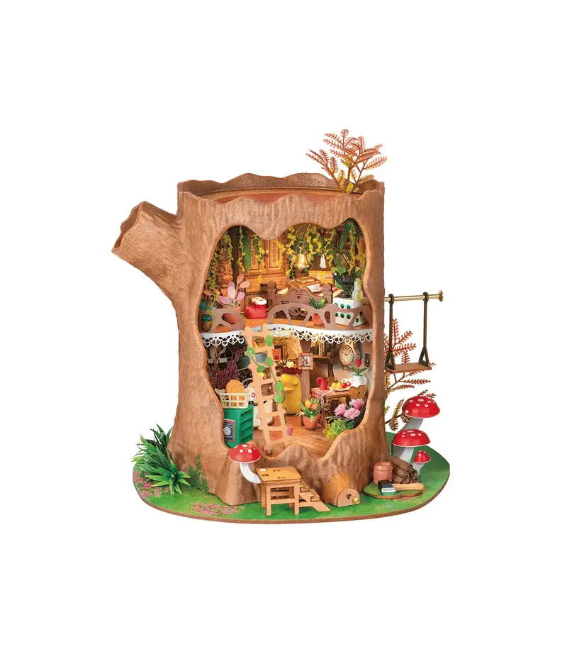 Fairytale Tree House Book Nook 275 brikker 3D-puslespil