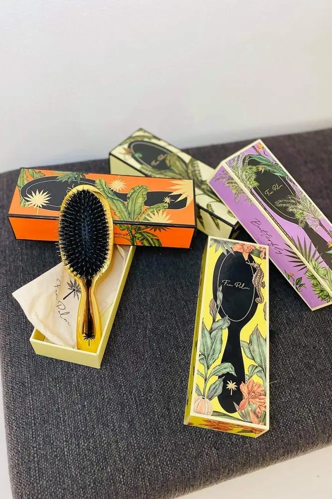 Fan Palm - Hair Brush Medium - Jungle