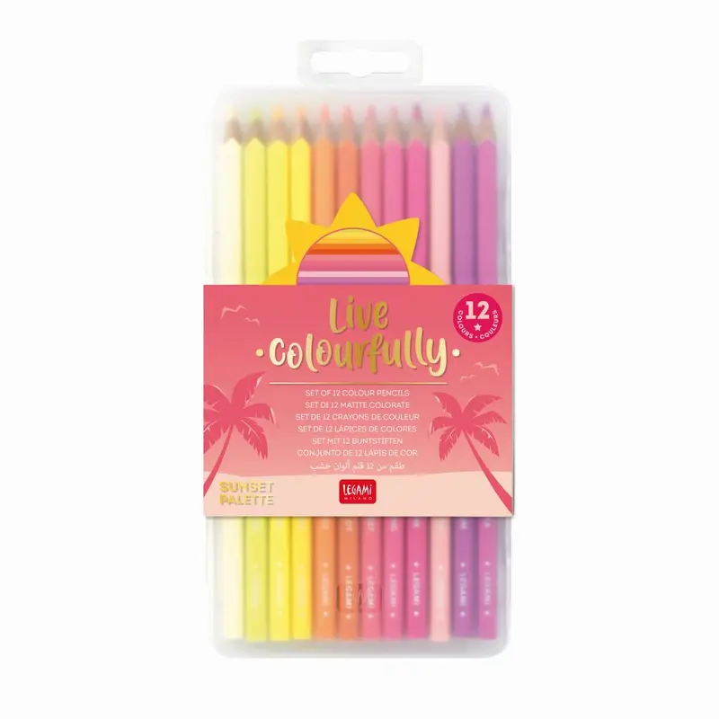 Farve blyanter, Live Colourfully - Magenta / 12 blyanter