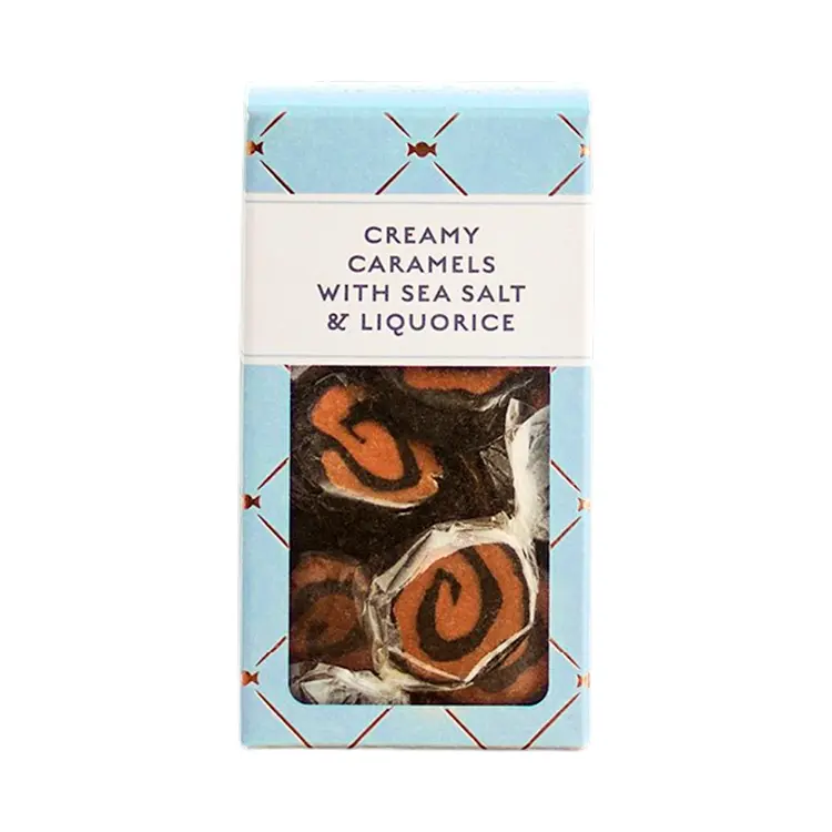 Flødekarameller med Havsalt og Lakrids | 60 g | Karamel