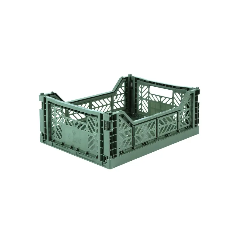 Foldekasse, midi almond green