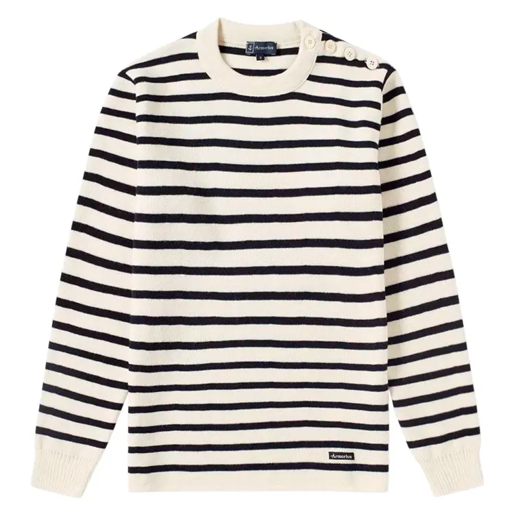 Fouesnant Striped Fisherman Jumper | Uldtrøje | Unisex