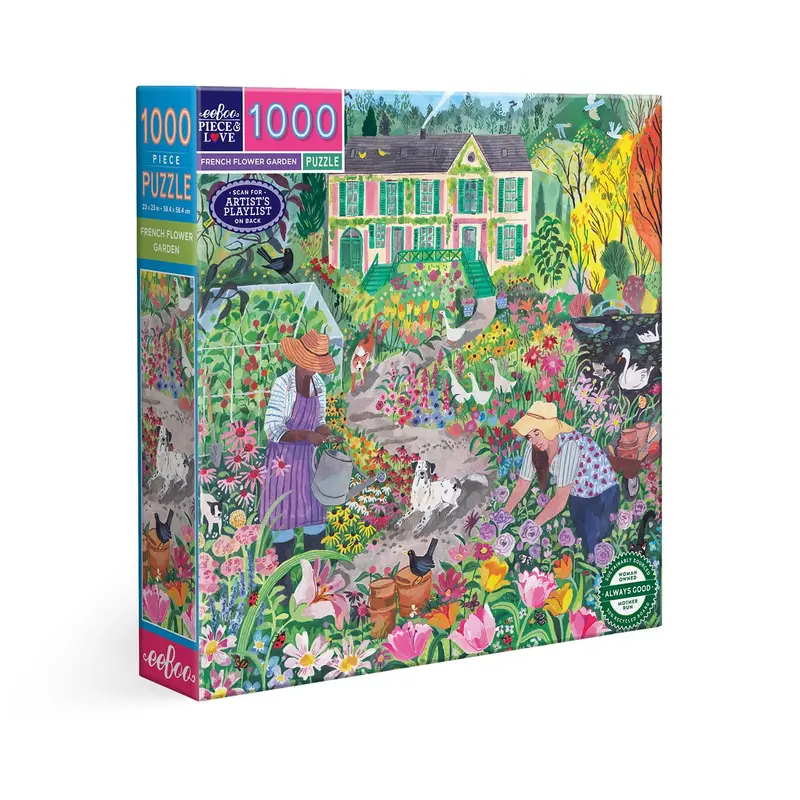 French Flower Garden 1000 brikker puslespil fra eeBoo