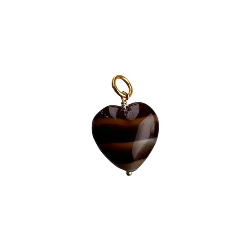 FRENCH GRANDE HEART / Vedhæng / Mocca