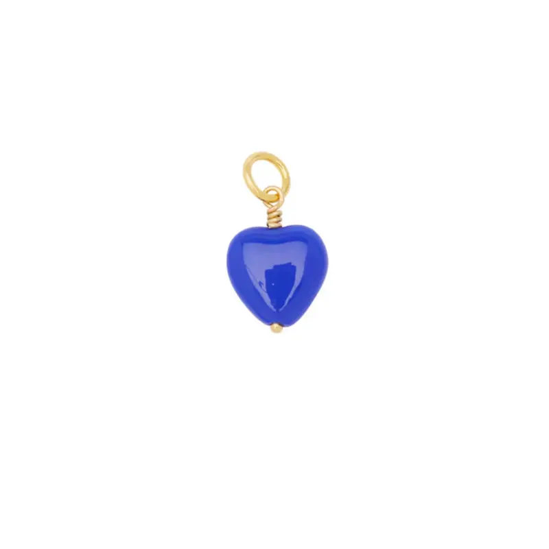FRENCH HEART PENDANT / Vedhæng / Blå