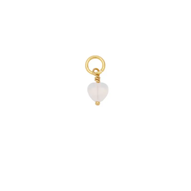 FRENCH MINI HEART PENDANT / Vedhæng / Ivory