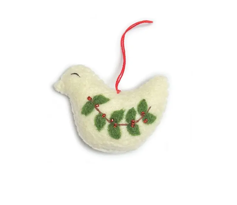 Gamcha Christmas Ornament - Embellished White Dove