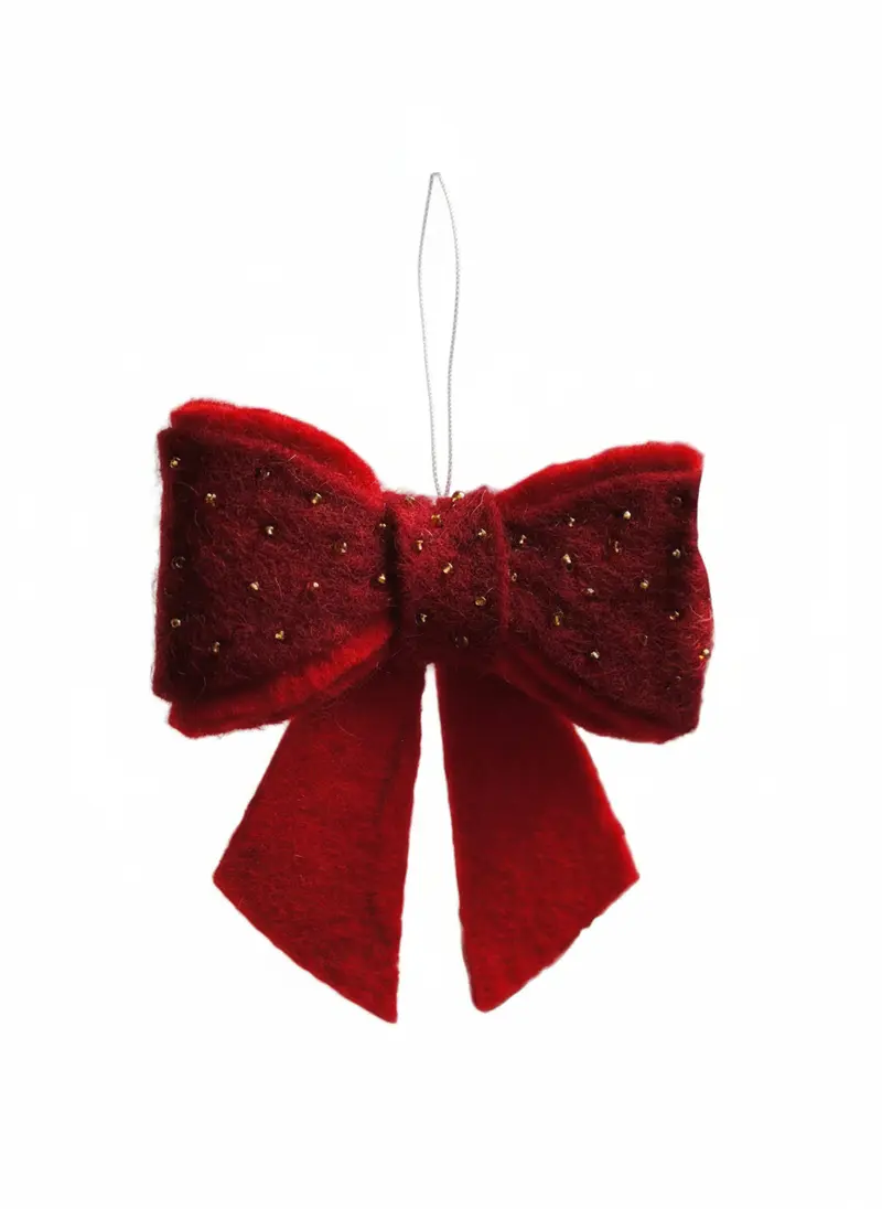 Gamcha Christmas Ornament - Red Bow