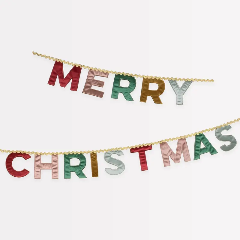 GARLAND MERRY CHRISTMAS VELVET