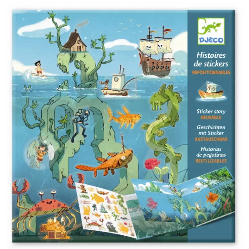 Genanvendlige stickers, havet