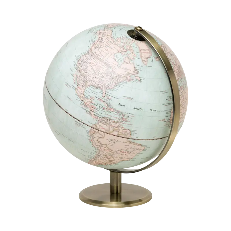 Globus med lys, vintage, 25 cm