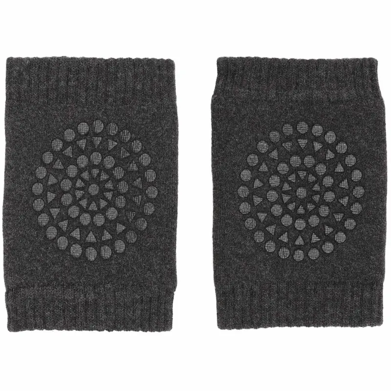 Gobabygo Dark Grey Melange Crawling Knæbeskyttere Organic Terry Bomuld