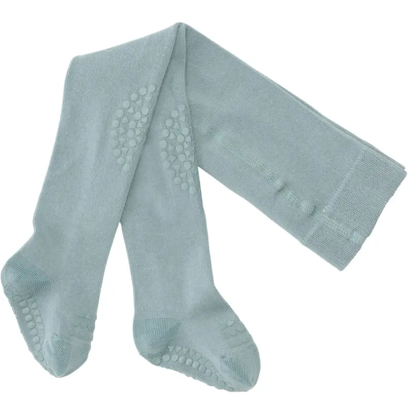 Gobabygo Dusty Blue Crawling Strømpebukser Organic Bomuld