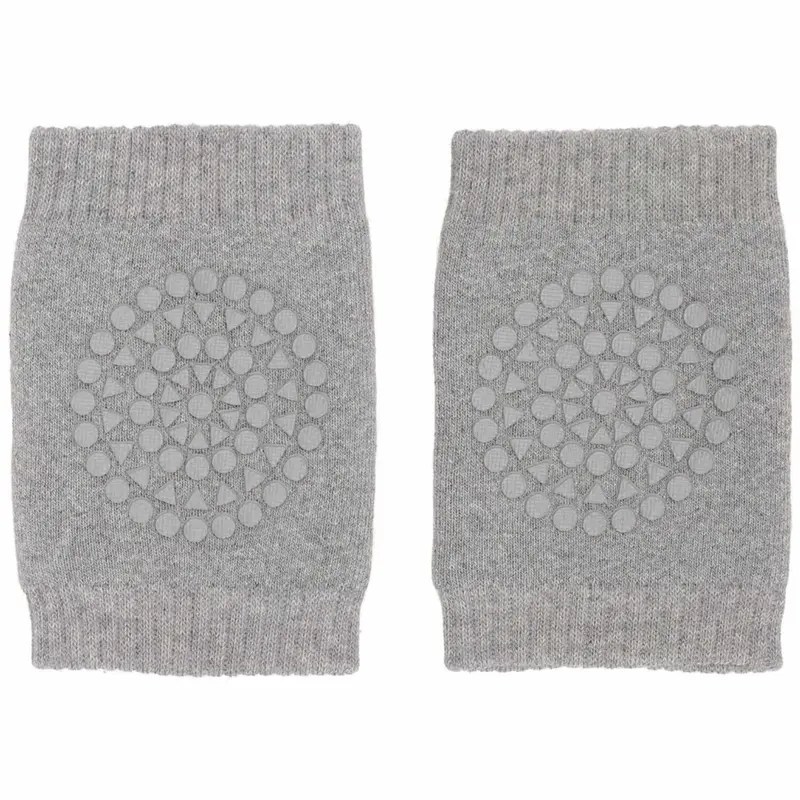 Gobabygo Grey Melange Crawling Knæbeskyttere Organic Terry Bomuld