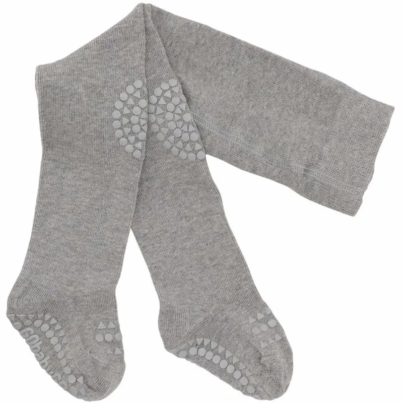 Gobabygo Grey Melange Crawling Strømpebukser Organic Bomuld