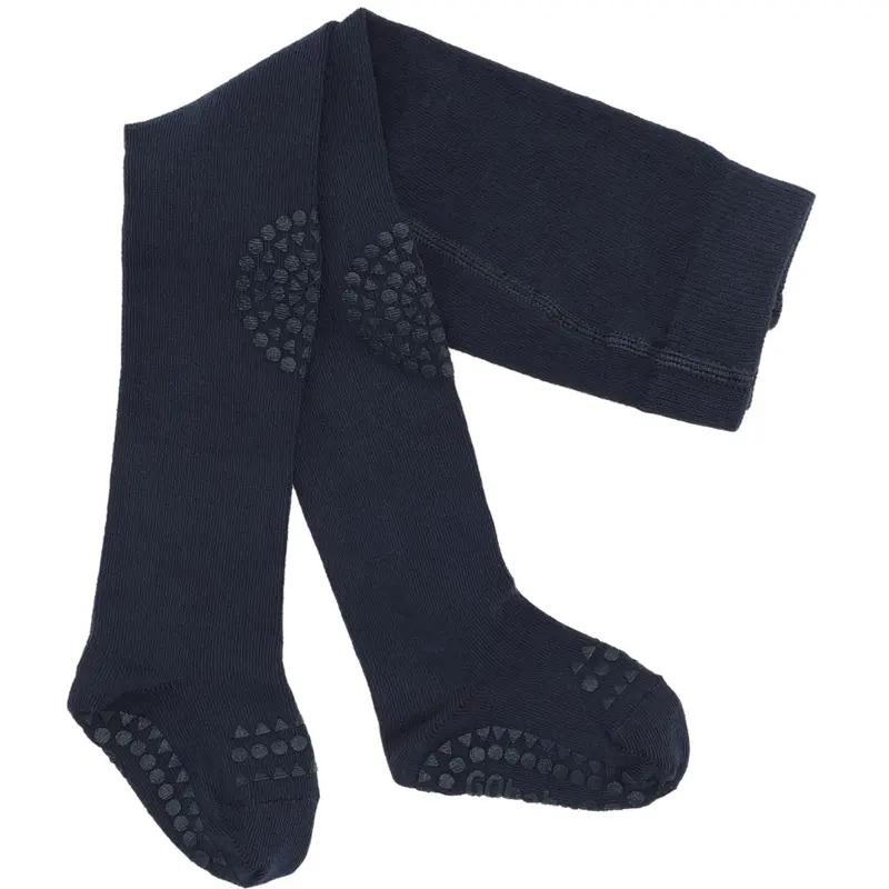 Gobabygo Navy Blue Crawling Strømpebukser Organic Bomuld