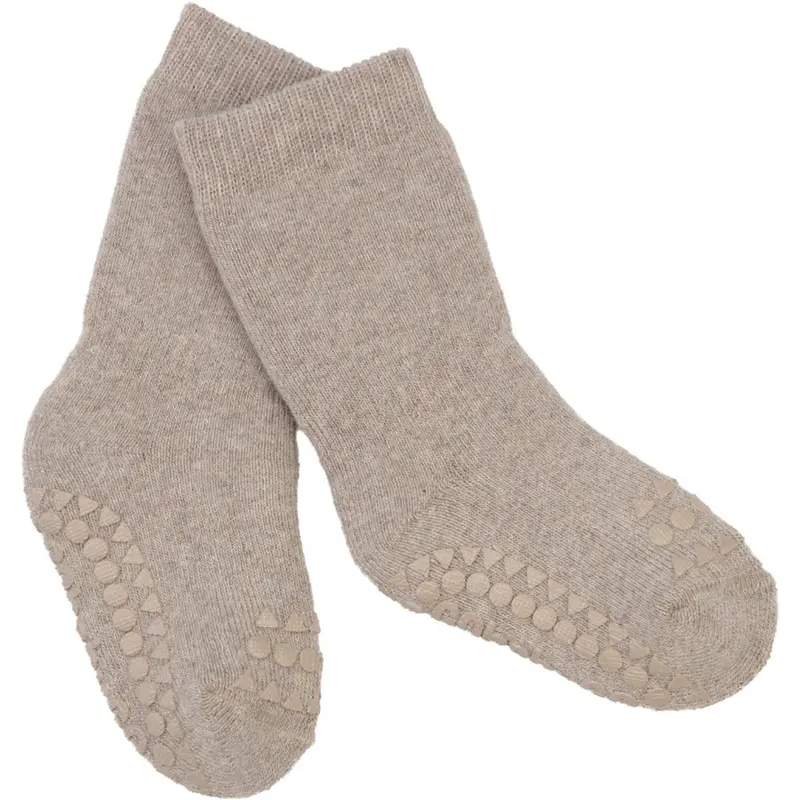 Gobabygo Sand Non-Slip Strømper Organic Terry Bomuld