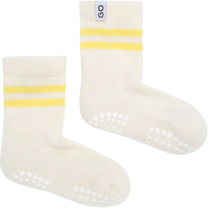 Gobabygo Yellow Non-Slip Sport Strømper