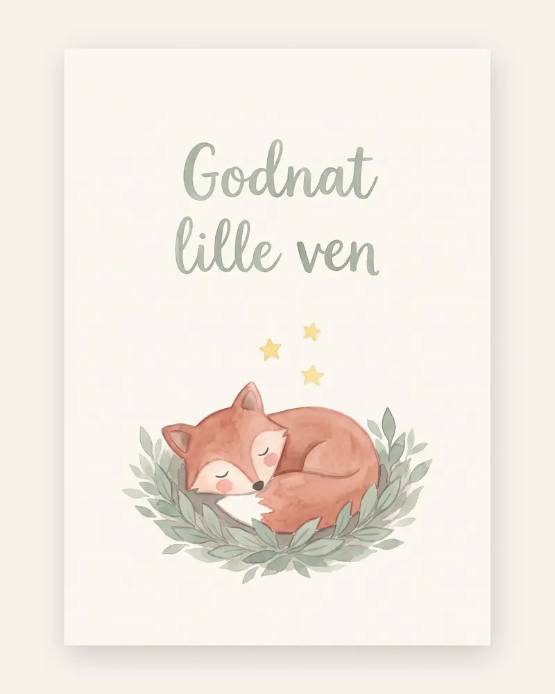 Godnat lille ven plakat