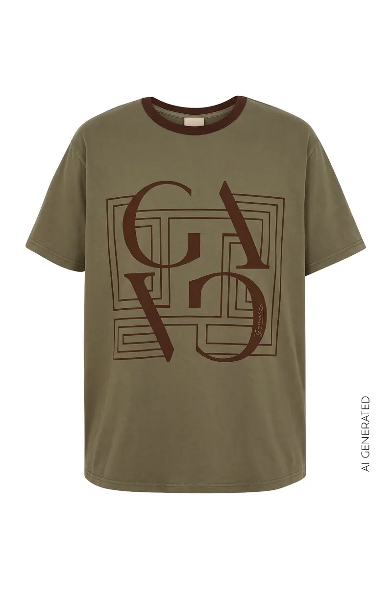 Gossia - Basgo Tee G2850 - Army / Brown Print