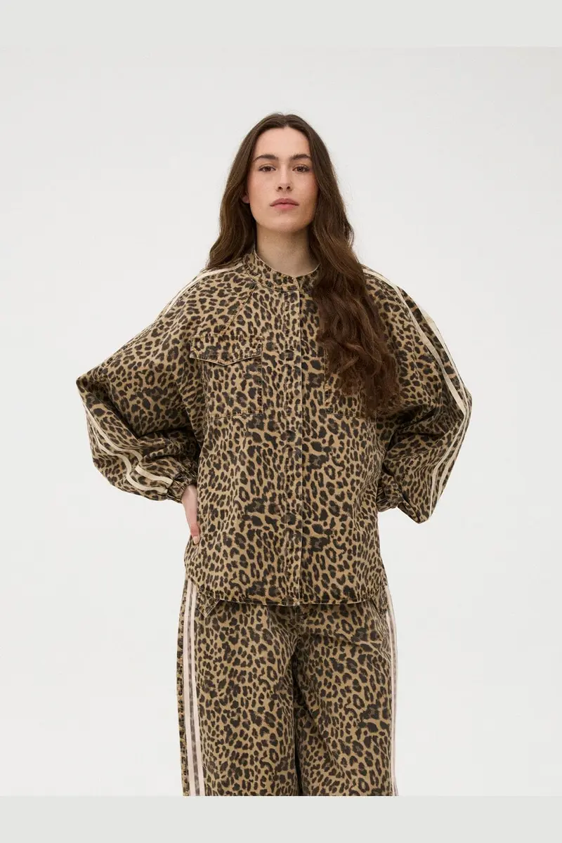 Gossia - Basmago Jull Jacket Shirt G3356 - Leopard Print/Cream Stripe