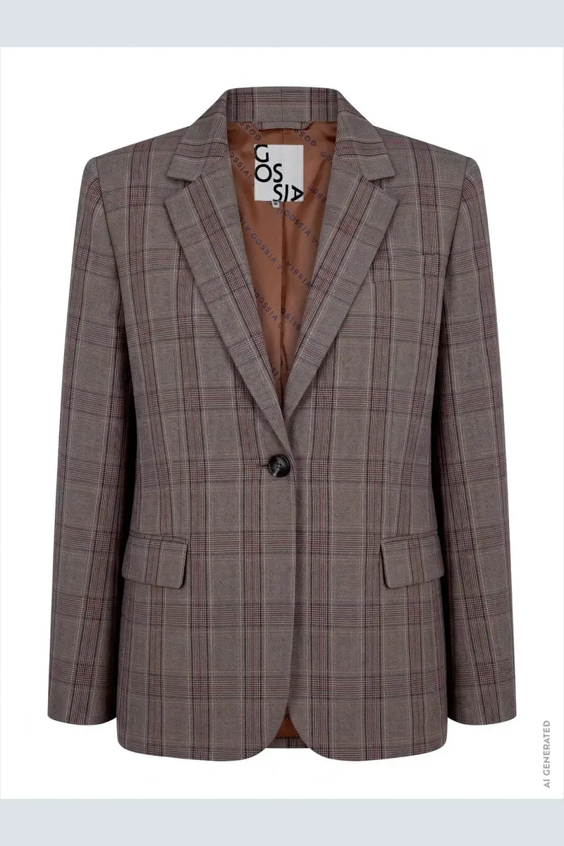 Gossia - Beatricego Blazer G3322 - Brown Red Checks