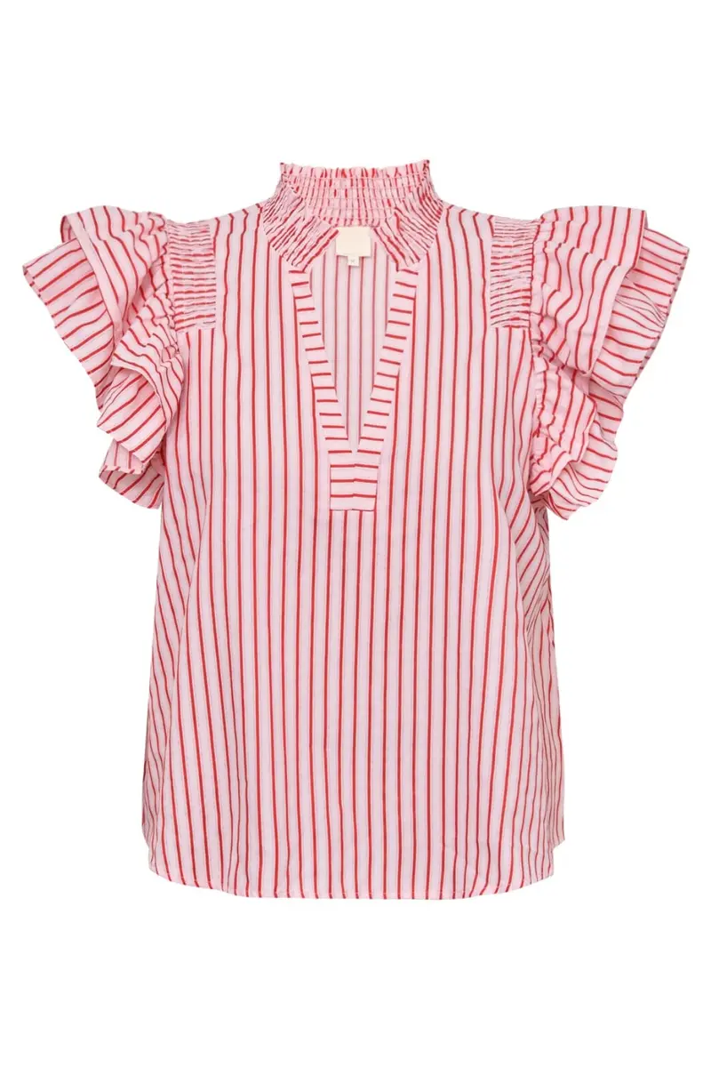 Gossia - Dalilago Blouse - Creme Red Stripes