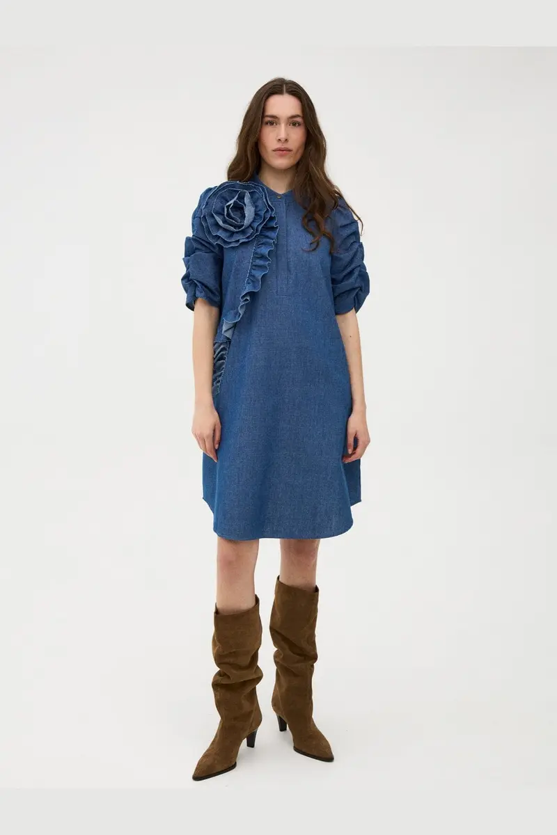 Gossia - Miljago Jo Dress G3388 - Denim Chambrey