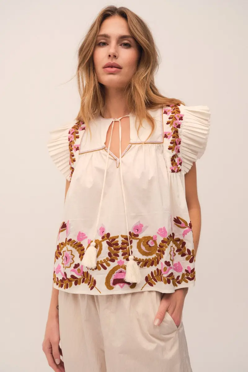 Gossia - Zarinago Blouse G2867 - Off-White