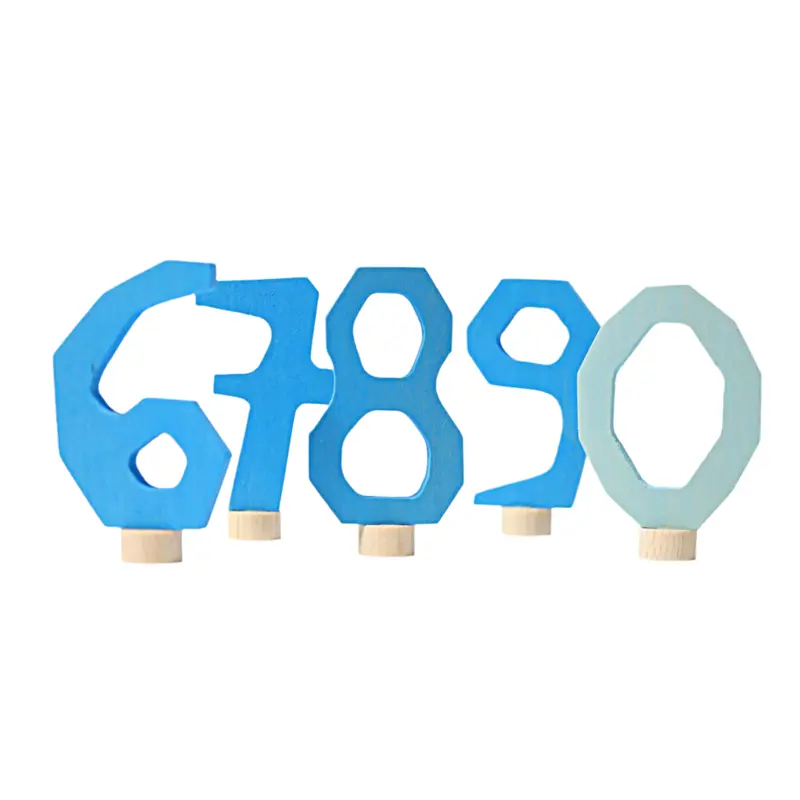 Grimm's Blue Decorative Numbers 6-9 & 0