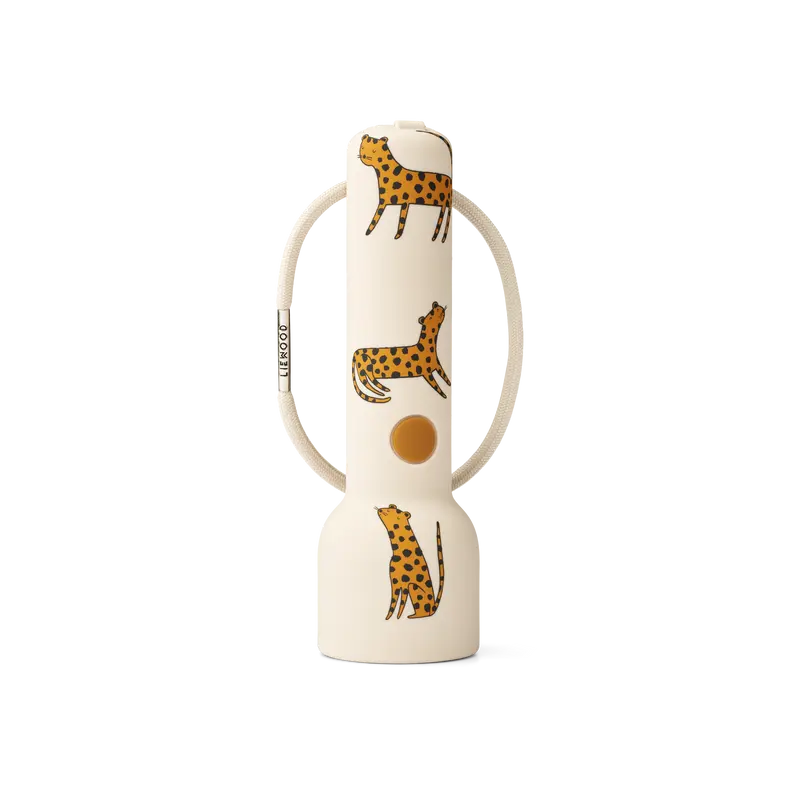 Gry lommelygte med print, leopard / sandy