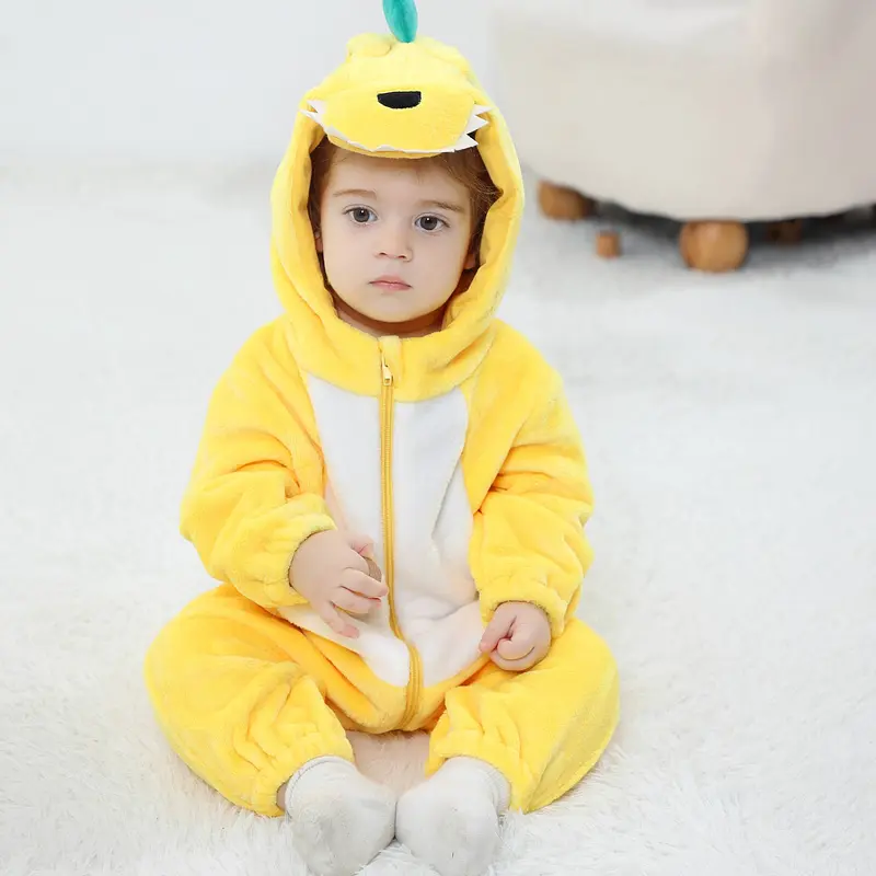 Gul T-Rex Børnekostume