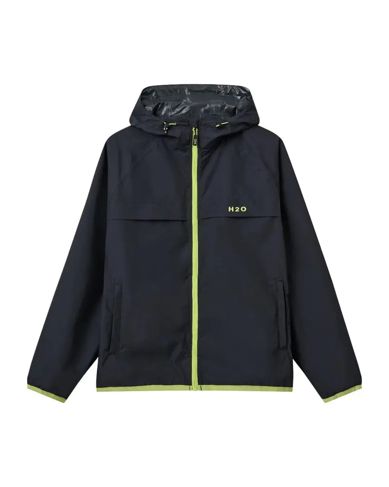 H2O - H2Rømø Festival Lw Rain Jacket Packable 100980-2 - 7021 - Navy/Lime